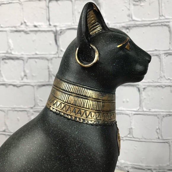 Egyptian Cat Home statue Resin Egypt Bastet Collectible Sphynx Cat Figurine - Picture 4 of 7